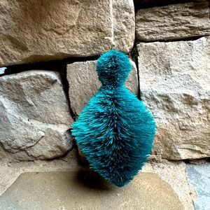 New🌟Anthropologie Terrain buri bottle brush Christmas Holiday Ornaments Teal